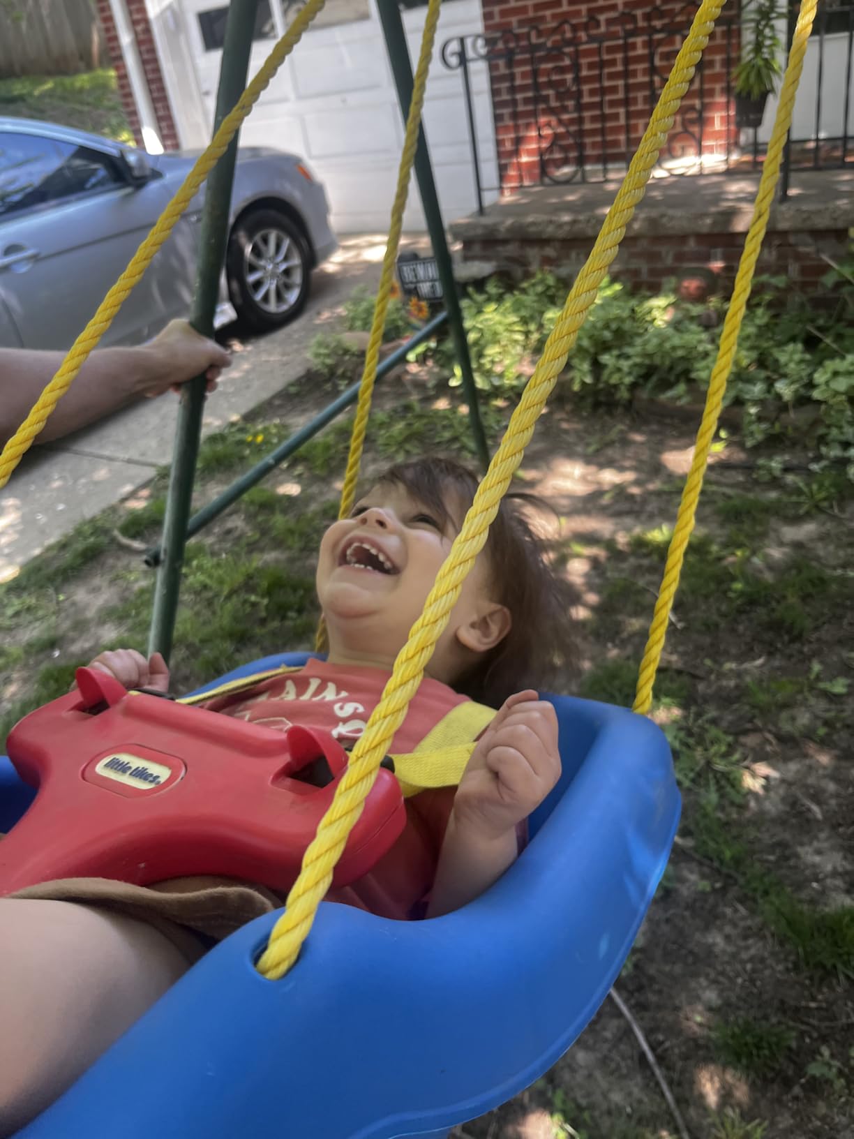 Little Tikes Snug 'n Secure Blue Swing with Adjustable Straps, 2-in-1 for Baby and Toddlers Ages 9 Months - 4 Years customer photo 2