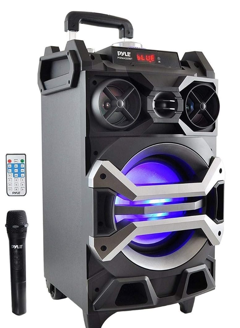 Pyle 500 Watt Portable BT Connectivity Karaoke Speaker System - PA Stereo with 8