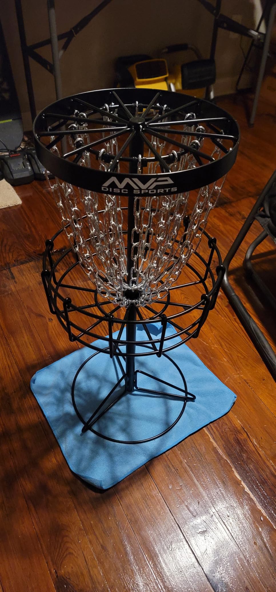 MVP Disc Sports Black Hole Mini 24-Chain Disc Golf Basket Target (26.5