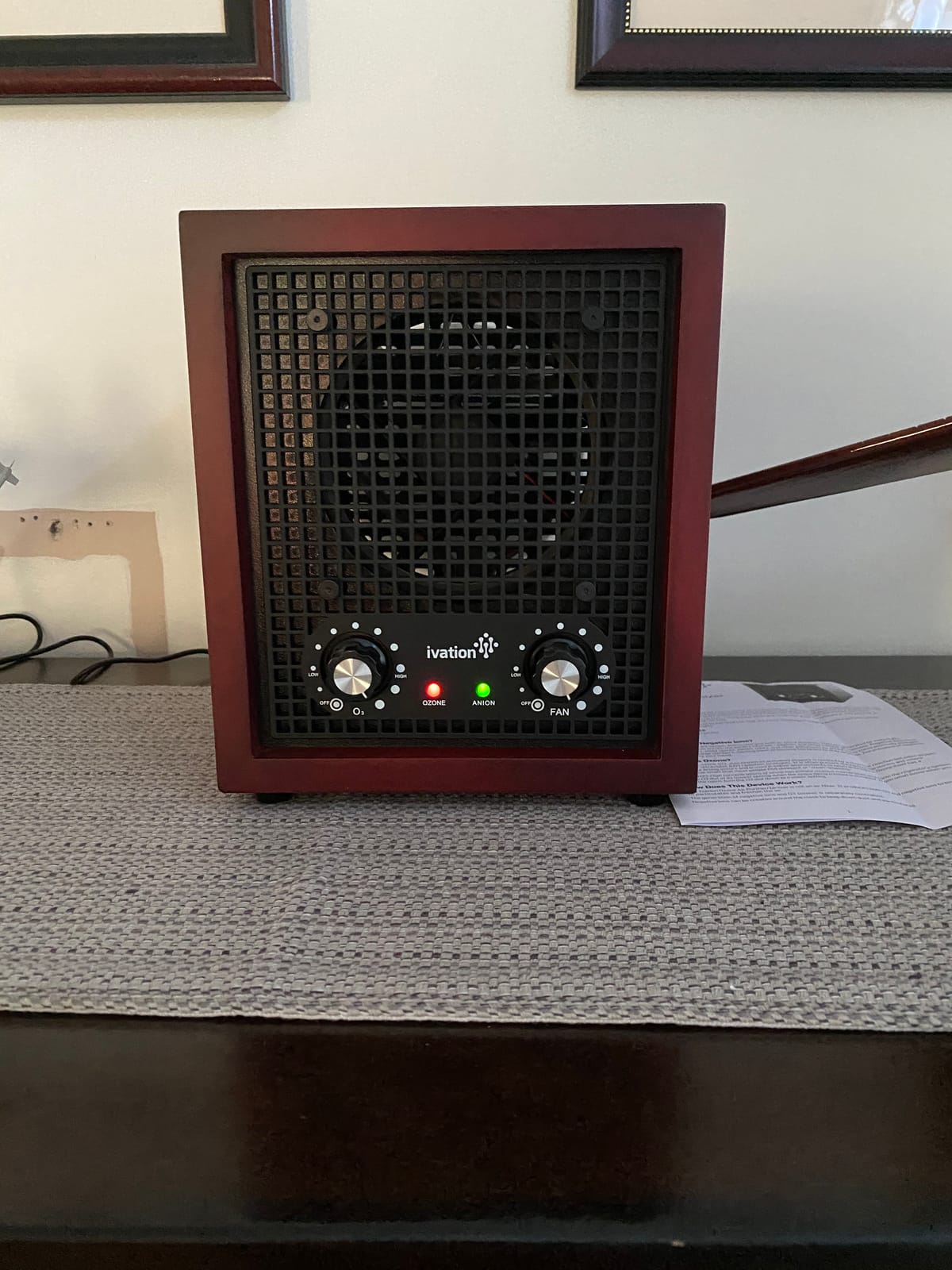 Ivation Ozone Generator Air Purifier, Ionizer & Deodorizer -Purifies Up to 3,500 Sq/Ft -Great for Dust, Pollen, Pets, Smoke & More Cherry customer photo 2