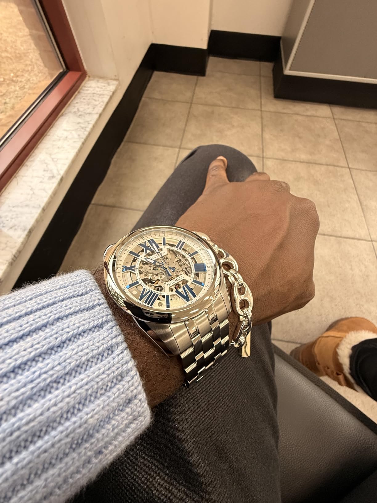 Bulova Men's Classic Sutton 21-Jewel Automatic Watch, 42 Hour Power Reserve, Skeleton Dial, 43mm customer photo 2