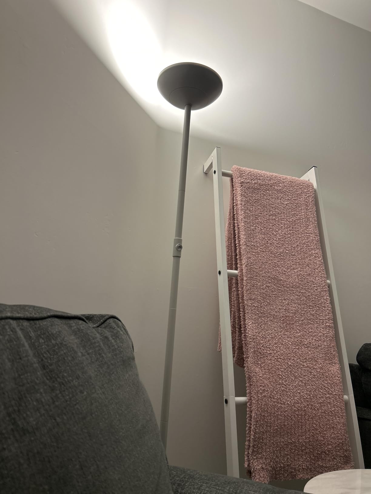 Brightech SkyLite LED Floor lamp, Torchiere Super Bright Floor Lamp for Living Rooms & Offices - 3 Way Dimmable Tall Torch Lamp, High Lumen Standing Pole Lamp for Bedroom Reading - Black customer photo 2