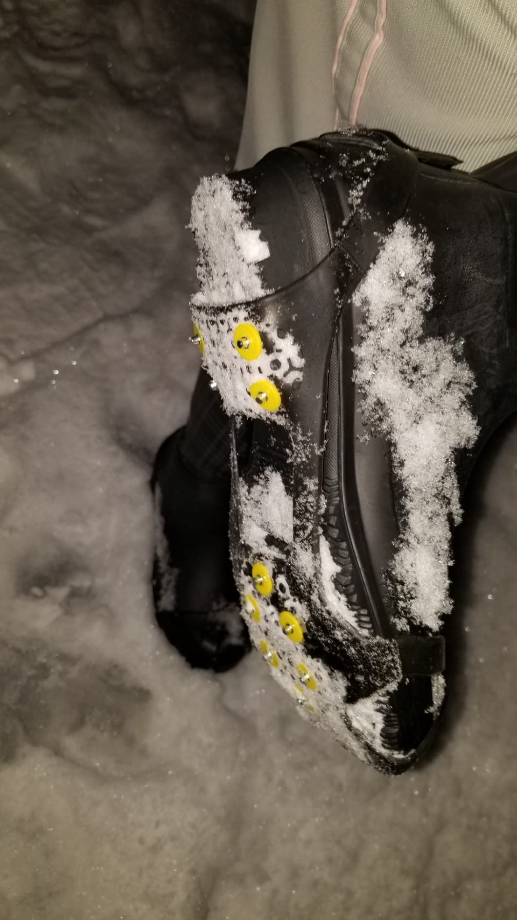 Limm Ice Snow Traction Cleats - Lightweight Crampon Cleats for Walking on Snow & Ice - Anti Slip Grippers Fasten Quickly & Easily Over Footwear - Protable Grips for Shoes and Boots customer photo 2
