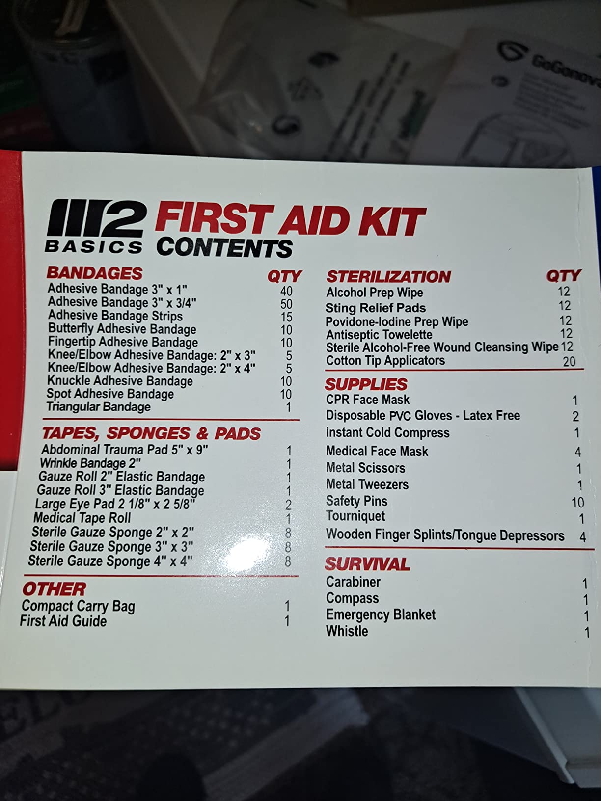 M2 BASICS 300 Piece First Aid Kit w/Durable Bag for Home, Business, Office customer photo 1