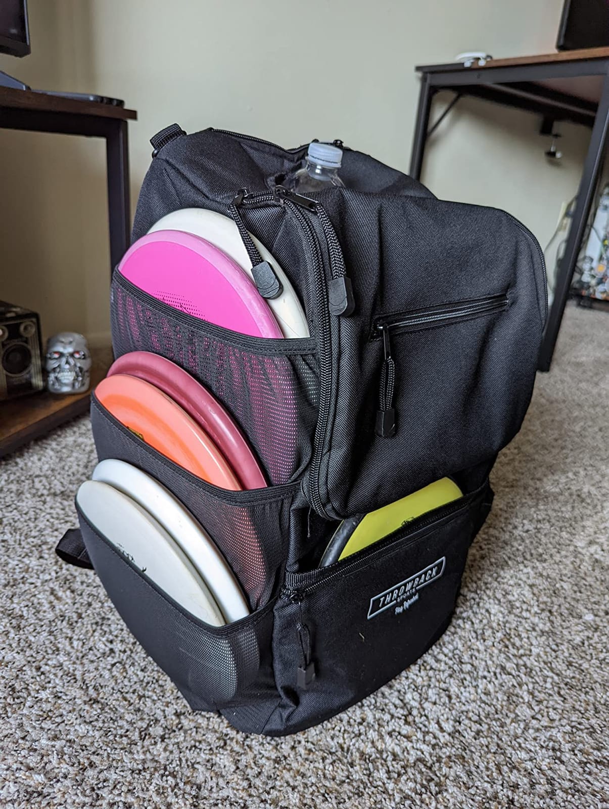 Throwback Sports Insulated Disc Golf Backpack with Cooler for 16+ Frisbees, Water Bottle Holder, Padded Straps, Quick-Access Pockets - Durable Disc Golf Bag for All-Day Comfort customer photo 1