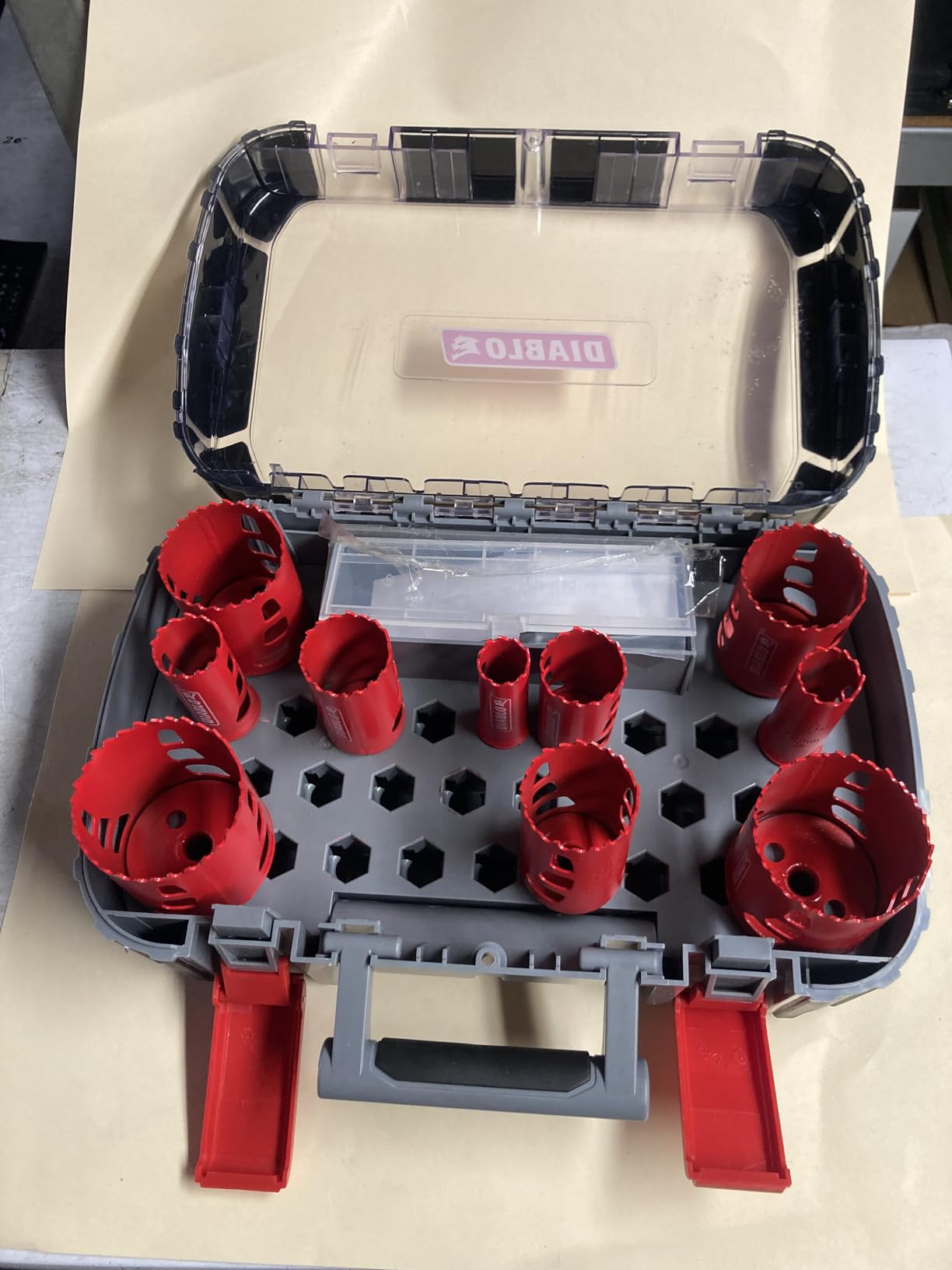 Diablo General Purpose Bi-Metal Hole Saw Set - Fits Snap-Lock Plus System - Includes 10 Saw Cups, 1 Snap-Lock Plus Mandrel, 1 Pilot Bit, and 2 Adapter Nuts - DHS14SGP customer photo 1