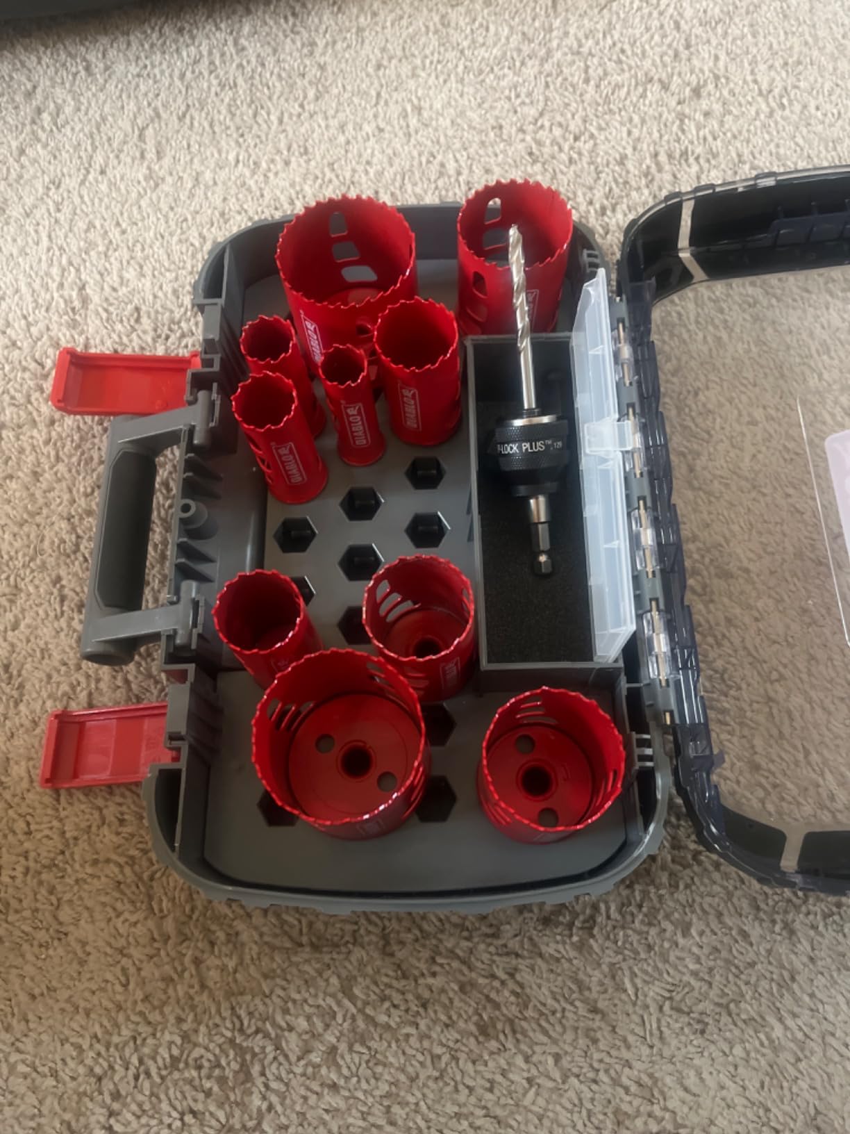 Diablo General Purpose Bi-Metal Hole Saw Set - Fits Snap-Lock Plus System - Includes 10 Saw Cups, 1 Snap-Lock Plus Mandrel, 1 Pilot Bit, and 2 Adapter Nuts - DHS14SGP customer photo 2