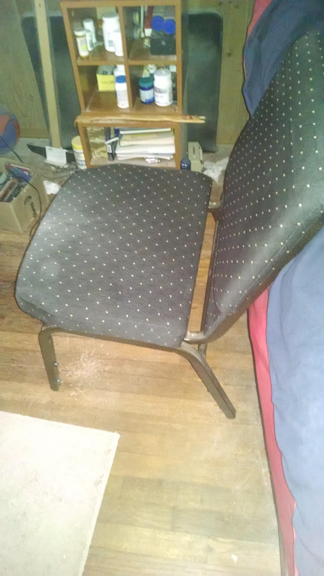 Flash Furniture 4 Pack HERCULES Series 21''W Church Chair in Dark Gray Fabric - Silver Vein Frame customer photo 1