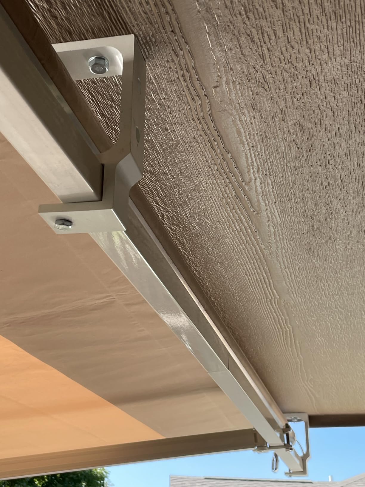 Outsunny 10' x 8' Patio Retractable Awning with Crank Handle Beige customer photo 2
