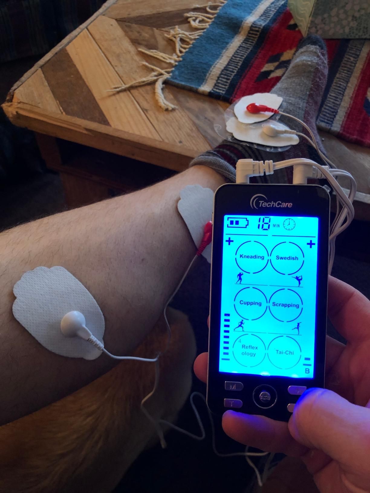 Rechargeable TENS EMS Muscle Stimulator, Dual Channel Electric Pulse Massager for Back & Neck Muscle Recovery and Pain Relief customer photo 1