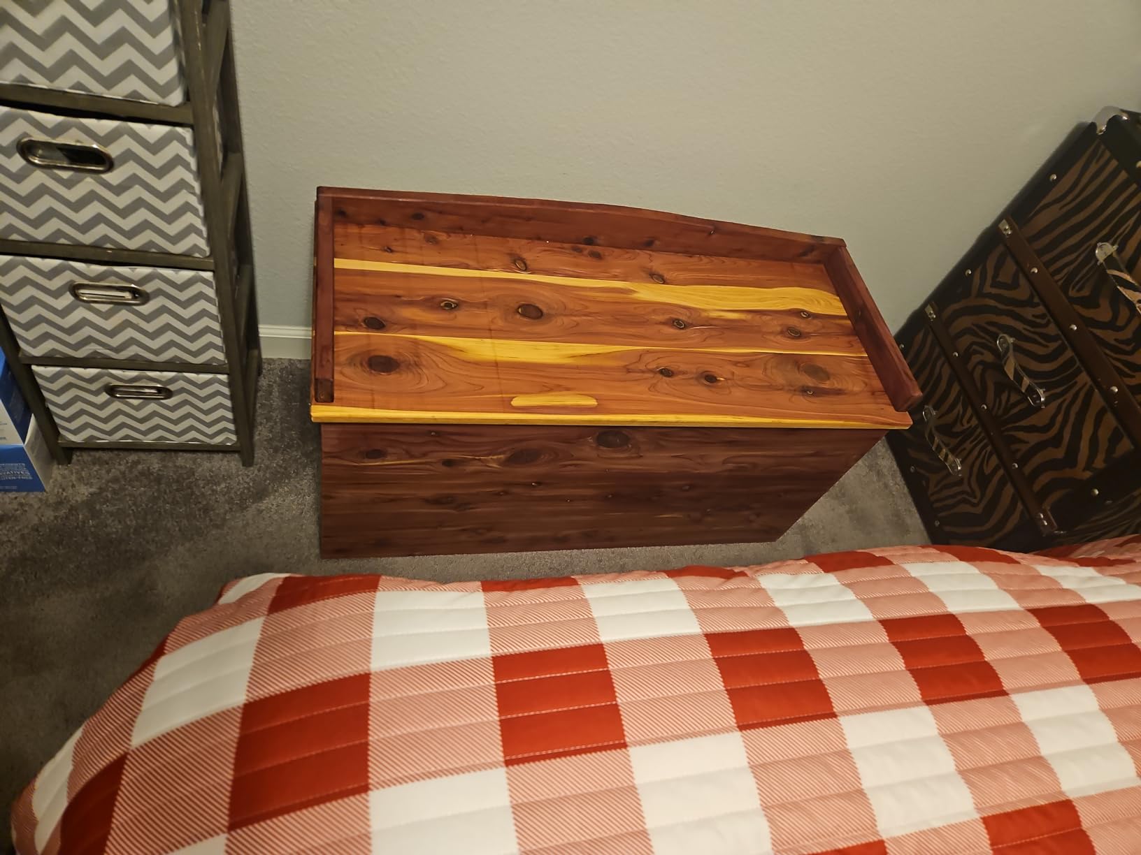 cedar chest, hope and keepsake storage, cabin and bedroom furniture, storage trunk, wooden cedar chest, real wood furniture customer photo 1
