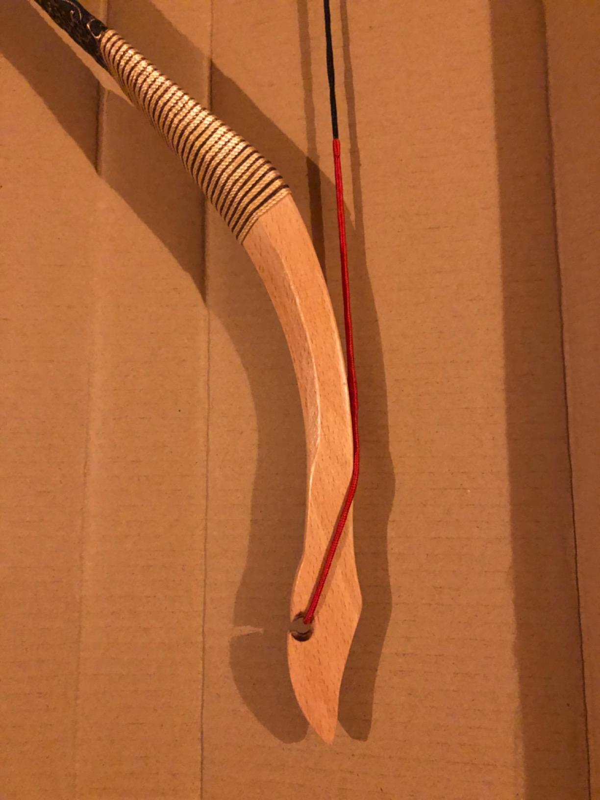TOPARCHERY Black Hunter Traditional Recurve Bow 53'' Archery Hunting Handmade Horse Bow Longbow 30-50 lbs customer photo 1