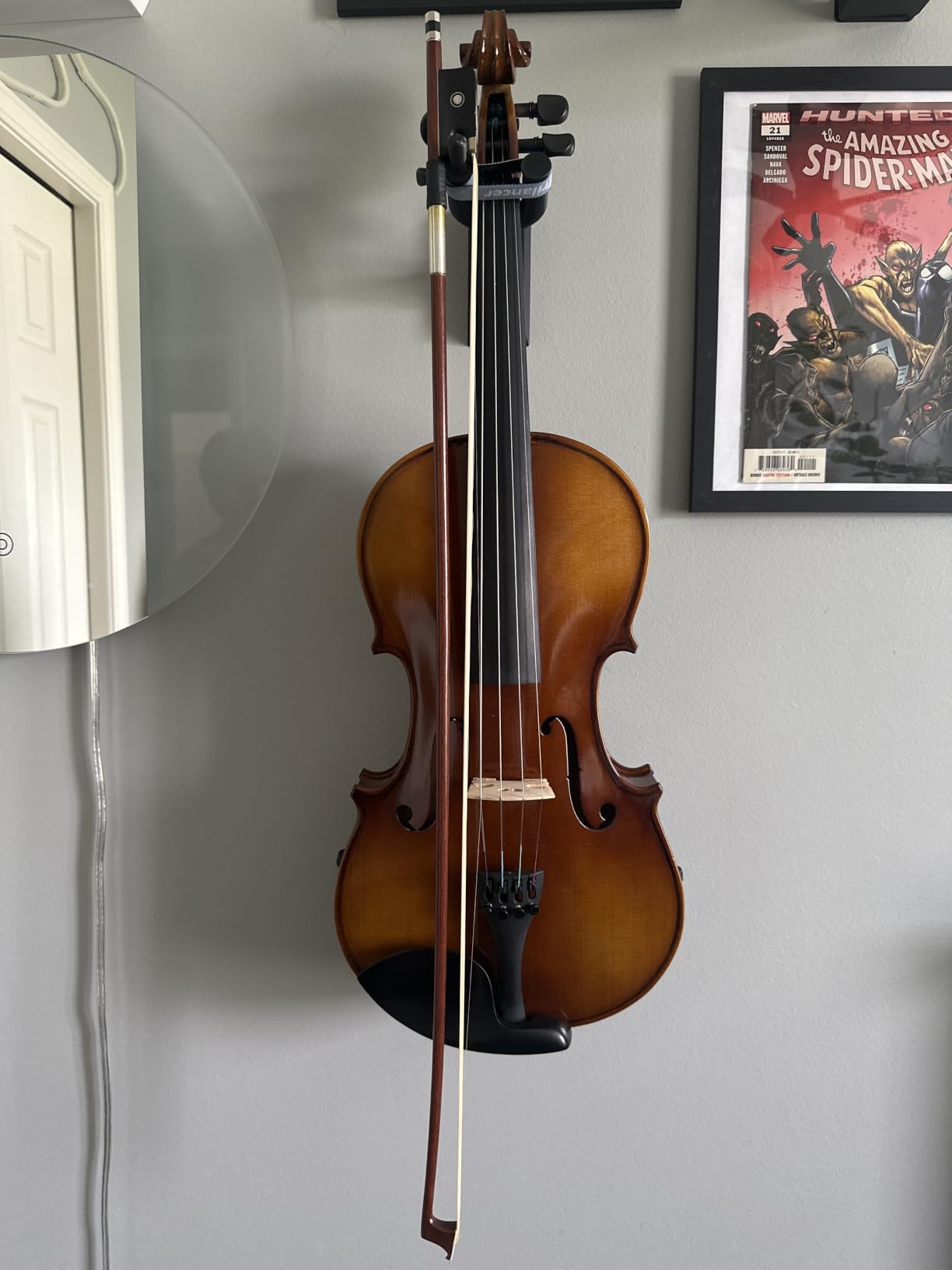 Sky New Solid Wood Antique Viola Outfit with Lightweight Case, Bow and Rosin (14 Inch) customer photo 2
