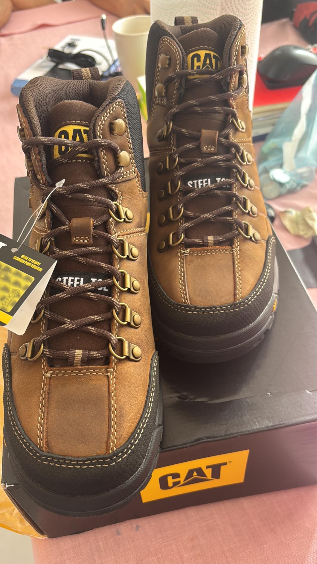 CAT Men’s Threshold Waterproof Steel Toe Work Boot customer photo 2