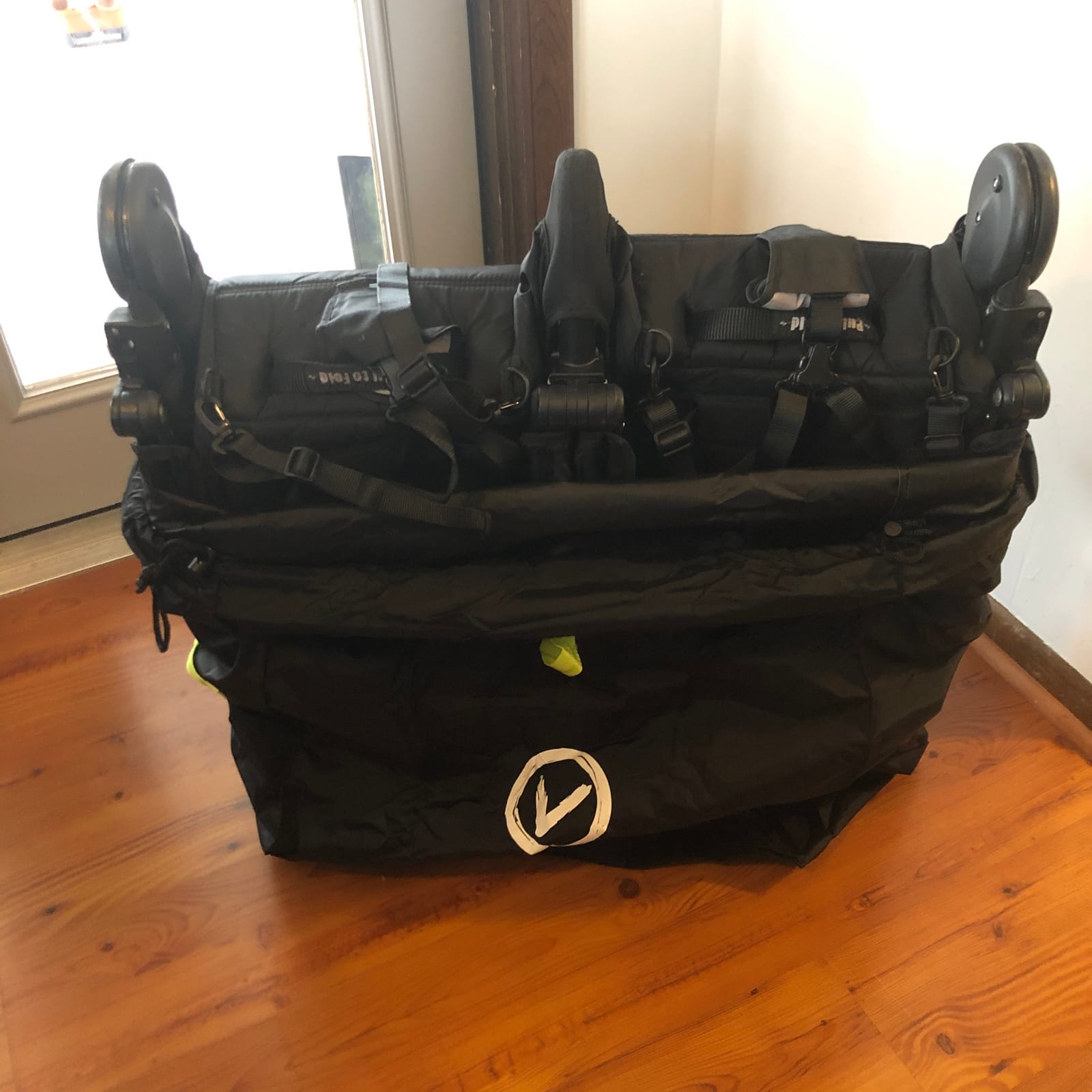 V VOLKGO XL Stroller Travel Bag for Airplane with Backpack Shoulder Straps, Stroller Cover for Air Travel, Jogger & Carrier, Waterproof Travel Cover (18x24x47 in) customer photo 1