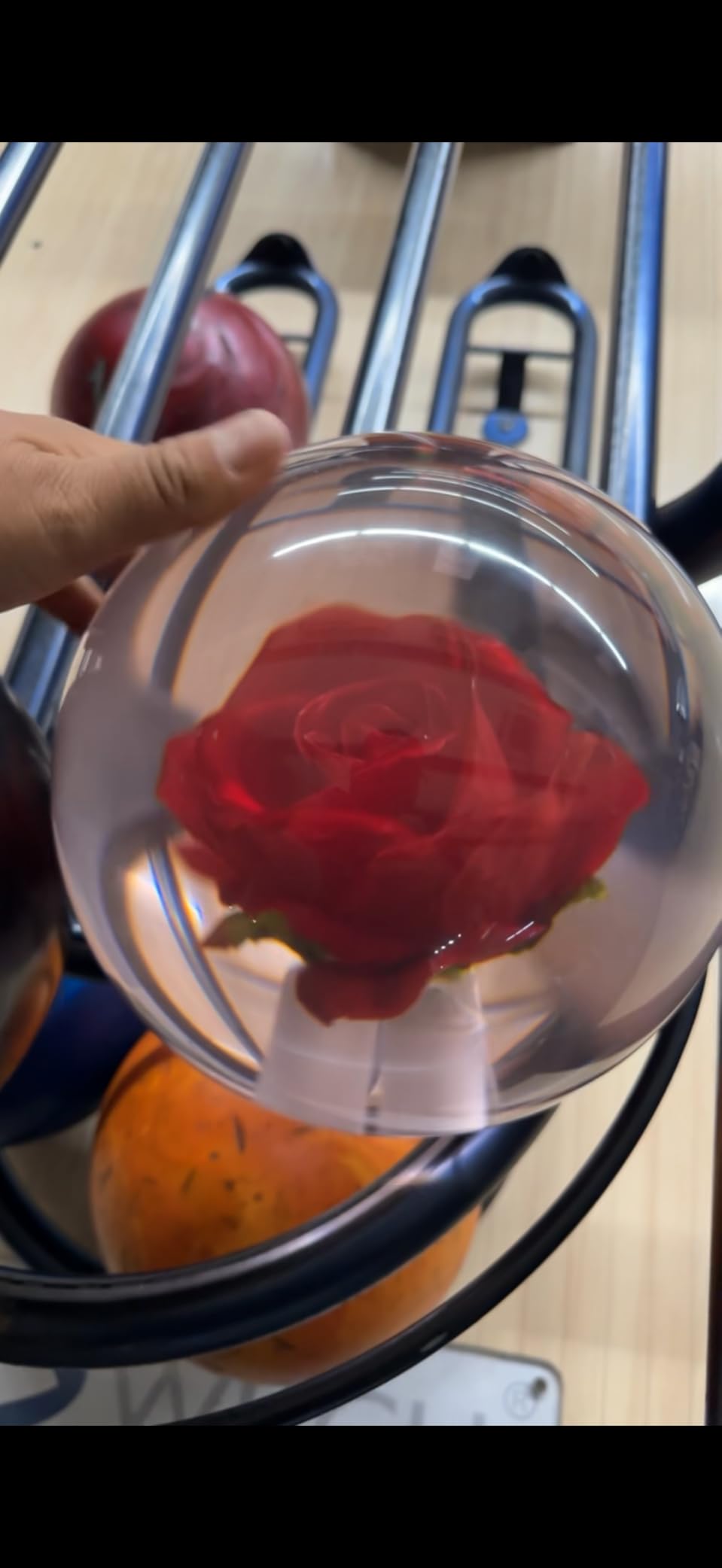 KR Clear Red Rose Bowling Ball- 14lbs customer photo 1