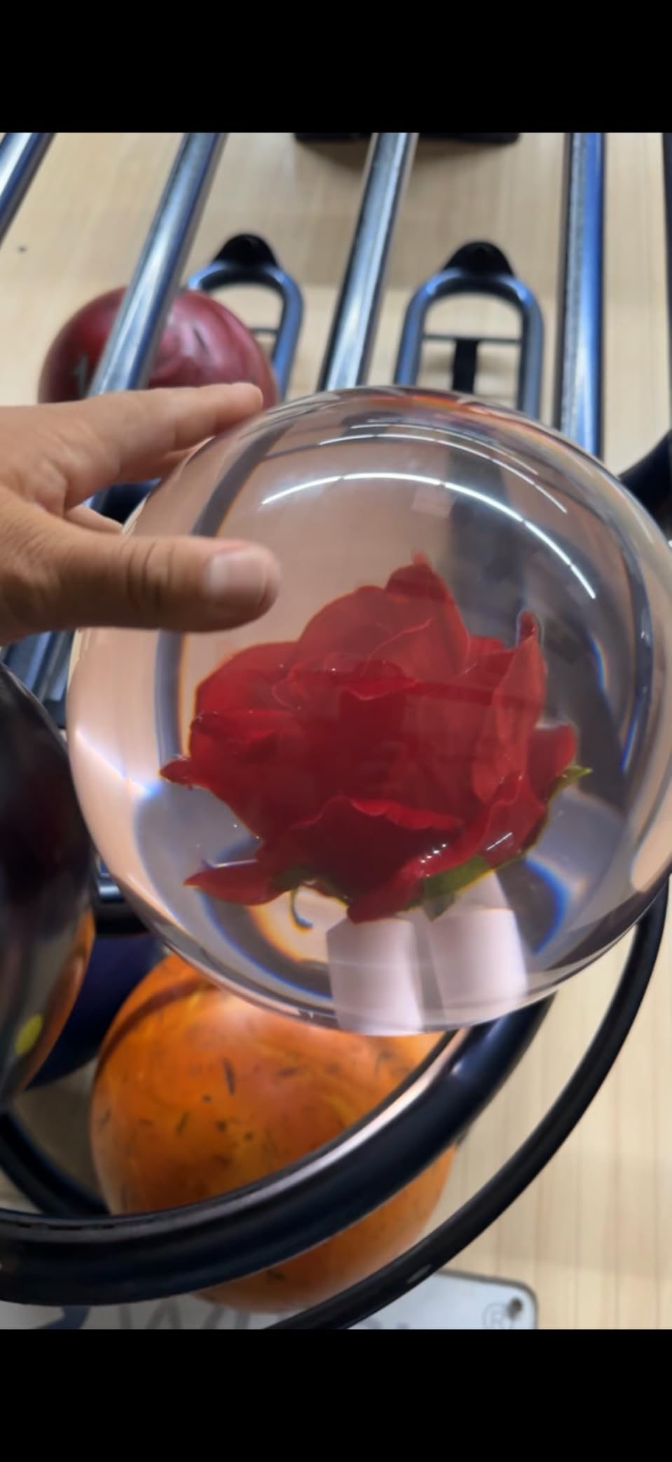 KR Clear Red Rose Bowling Ball- 14lbs customer photo 2