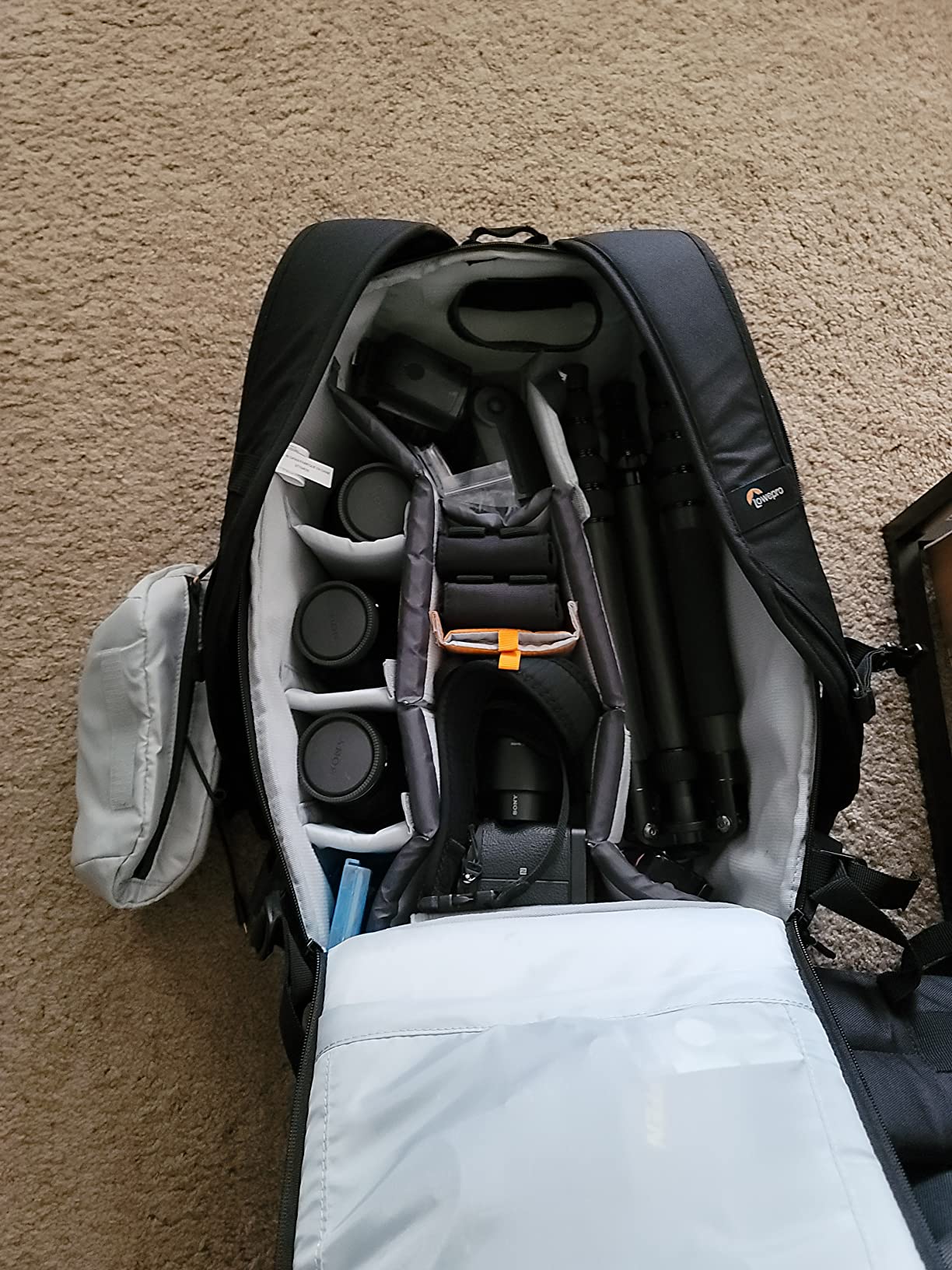 Lowepro LP37131, Flipside 500 AW II Camera Backpack, Fits Mirrorless, Compact Drone, DSLR with Lens, Extra Lenses, Black customer photo 2