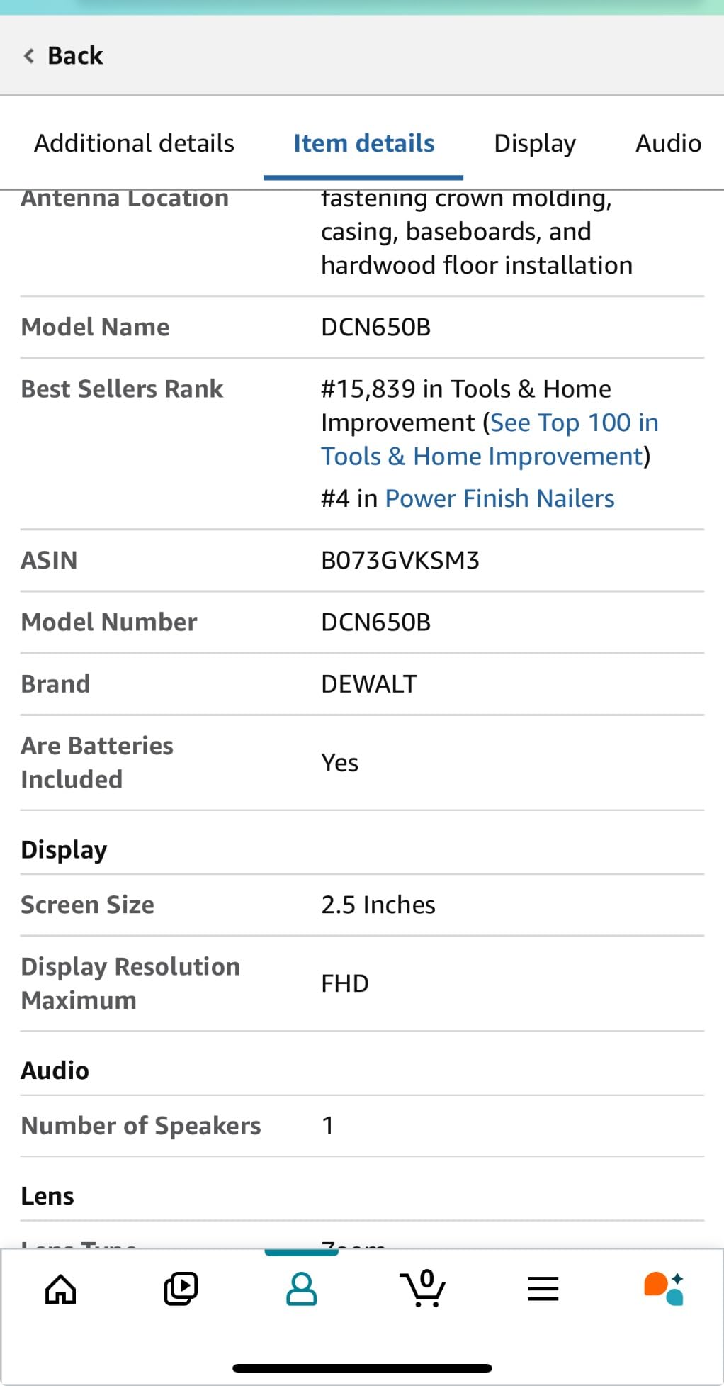 DEWALT 20V MAX XR Lithium-Ion Cordless 15-Gauge Angled Finish Nailer (Tool Only) customer photo 2