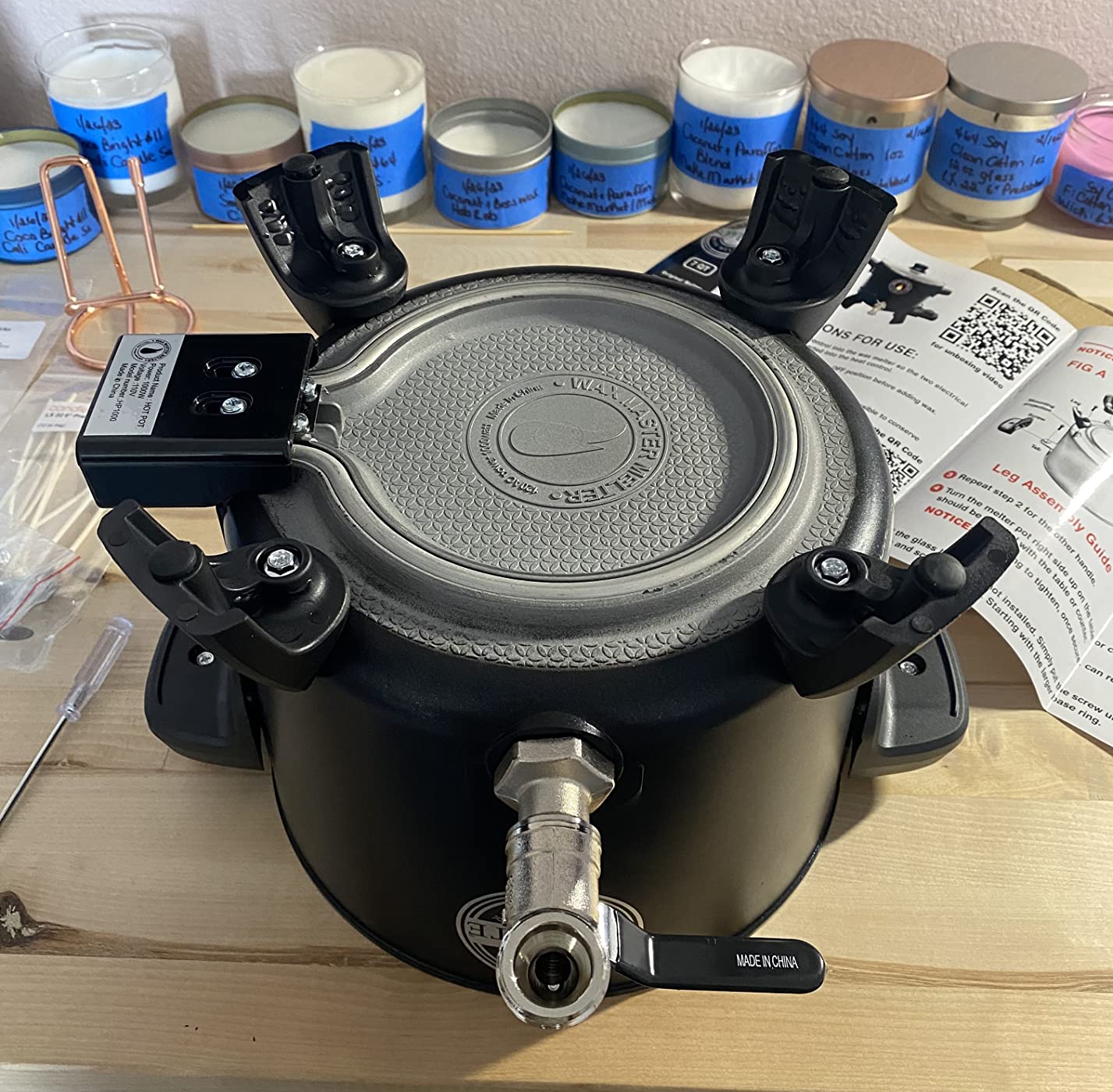 Wax Melter for Candle Making, Holds Approximately 7 Qts Or 14 Lbs of Melted Wax, Wax Melter Has Easy Pour Valve, by Soylite Candles customer photo 1