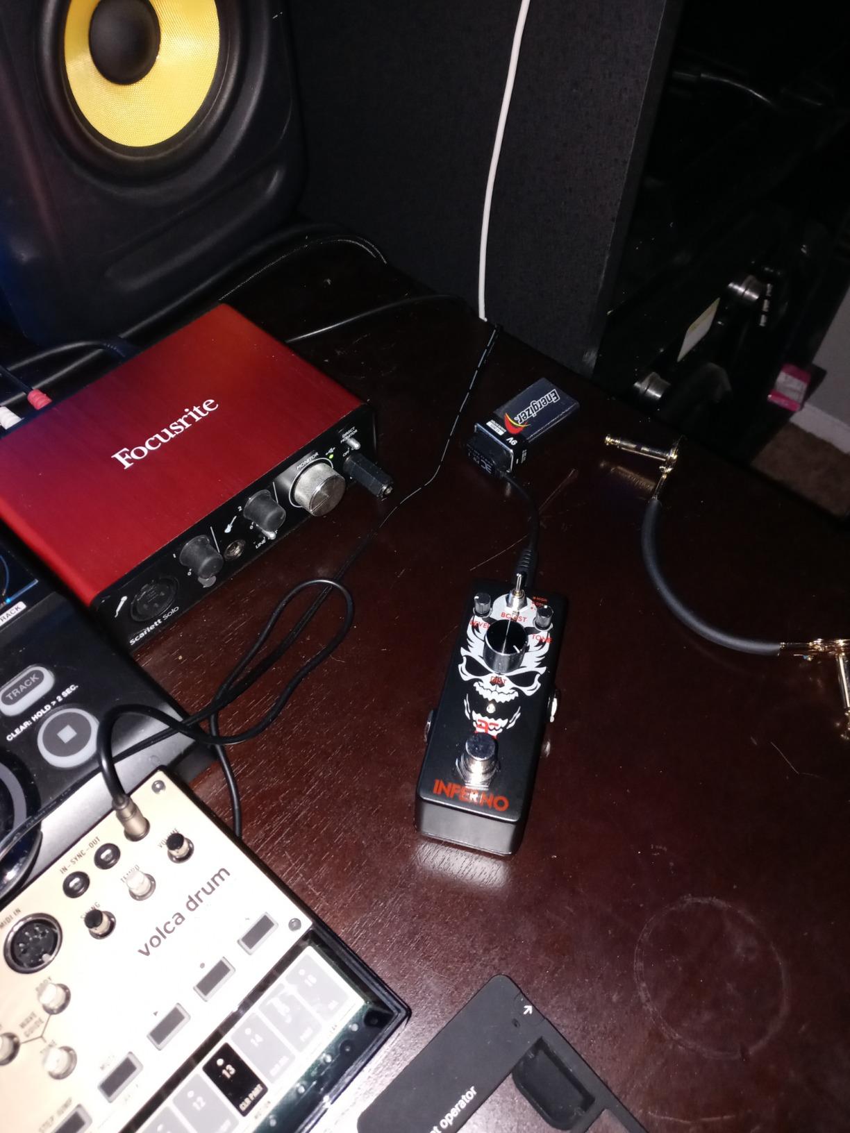 EX Inferno Death Metal Distortion Guitar Pedal, High-Gain Electric Guitar Effects Mini Pedal, with 3-Mode Boost Switch, True Bypass customer photo 1