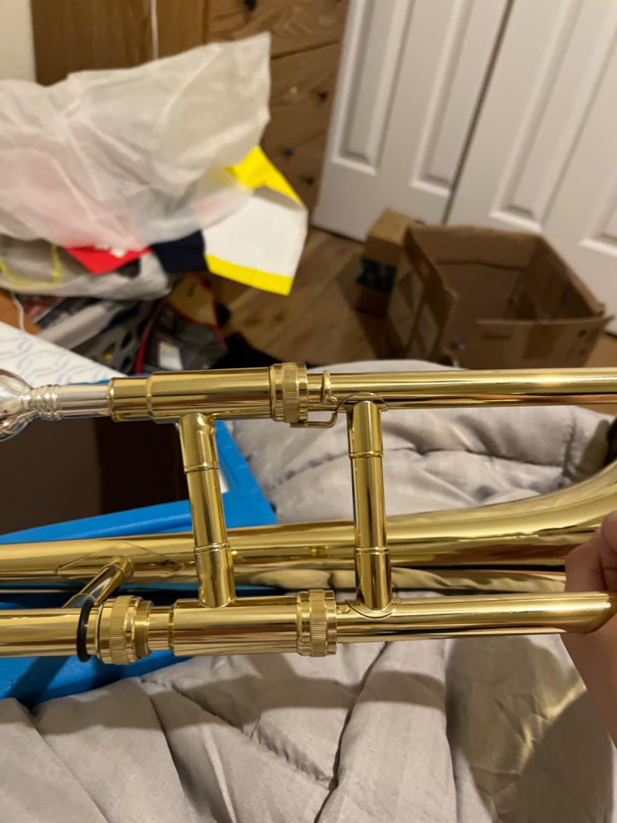 Costzon B Flat Tenor Slide Trombone Brass (Gold) customer photo 1