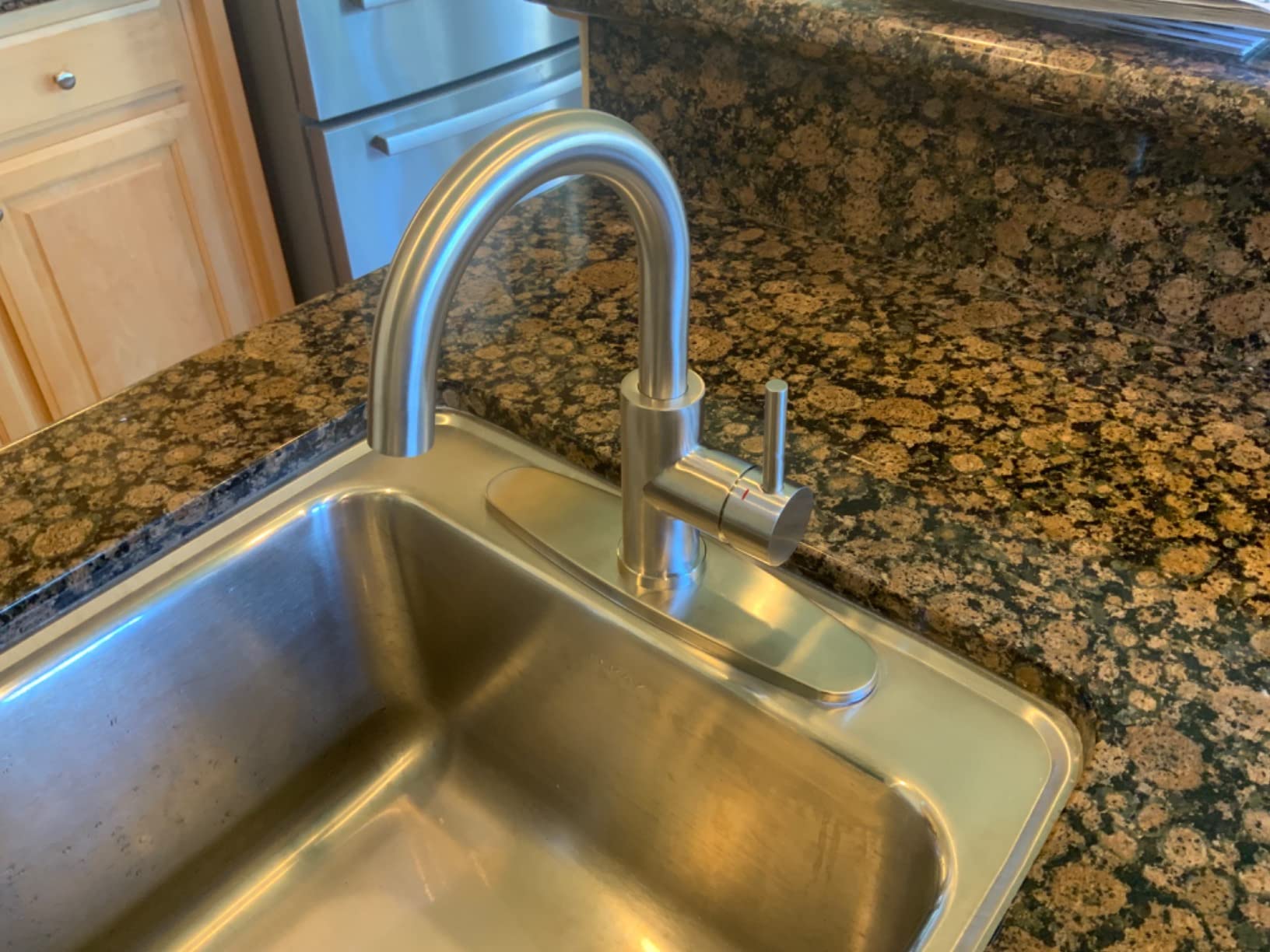 CREA Bar Sink Faucet, Bathroom Kitchen Faucet Brushed Nickel Pre Wet Small Mini Kitchen Bath Utility Marine Faucet Single Hole Stainless Steel Farmhouse Vanity Lavatory Faucets Outdoor customer photo 1