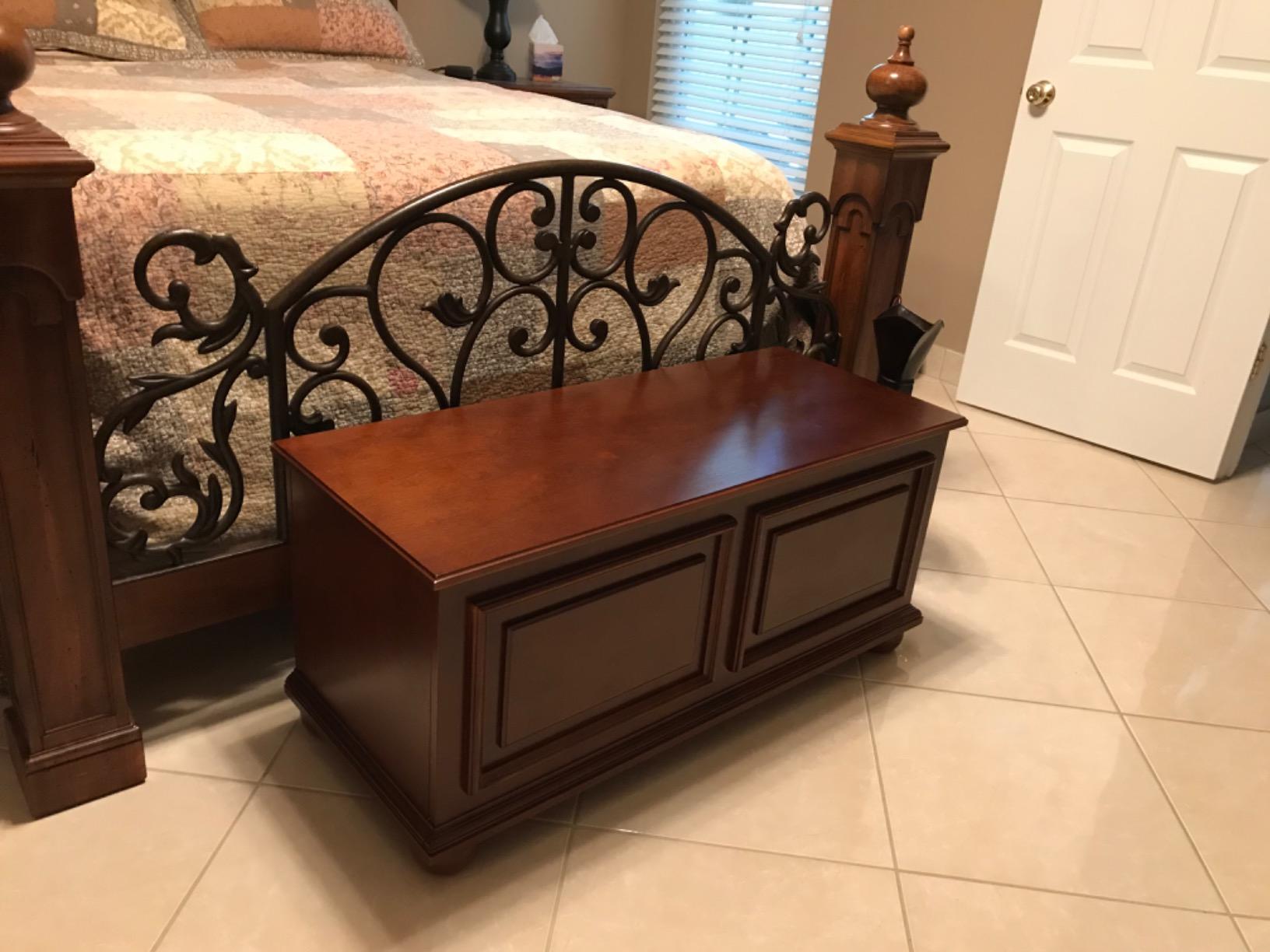 Powell Furniture Chadwick Cedar Chest, Cherry, customer photo 2