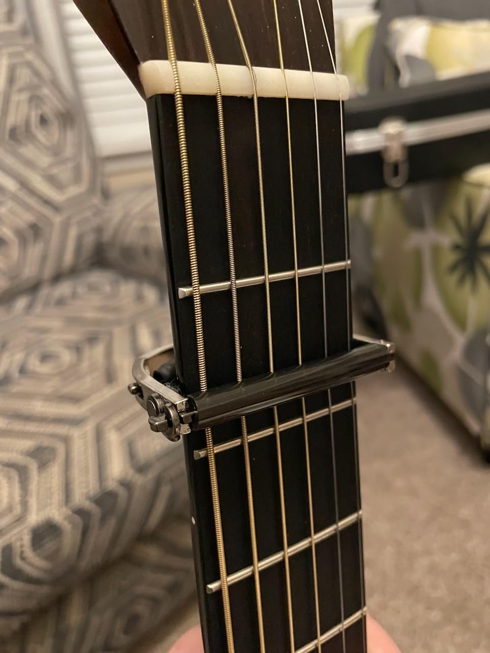 Paige 6-String Guitar Capo - Nickel, Made in the USA, Adjustable Tension, Ultra-Thin Design - Fits Standard Acoustic Guitars customer photo 1