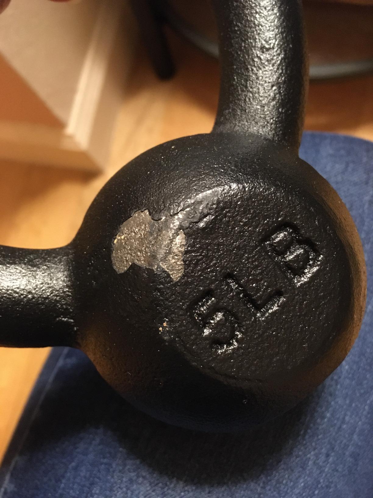 Powder Coated Solid Cast Iron Kettlebell Weights Set 5lb to 45lb Various Combination customer photo 2