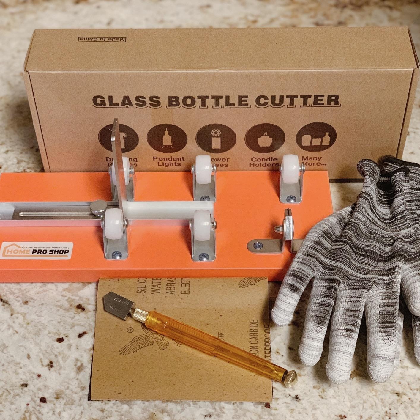 Home Pro Shop Premium Glass Bottle Cutter Kit-DIY Glass Cutter for Bottles customer photo 1