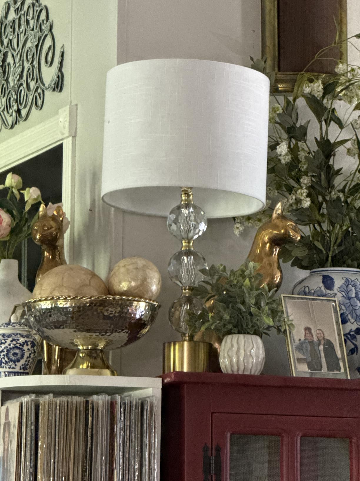 JONATHAN Y Ashley Crystal Faceted Orb Table Lamp 25.25