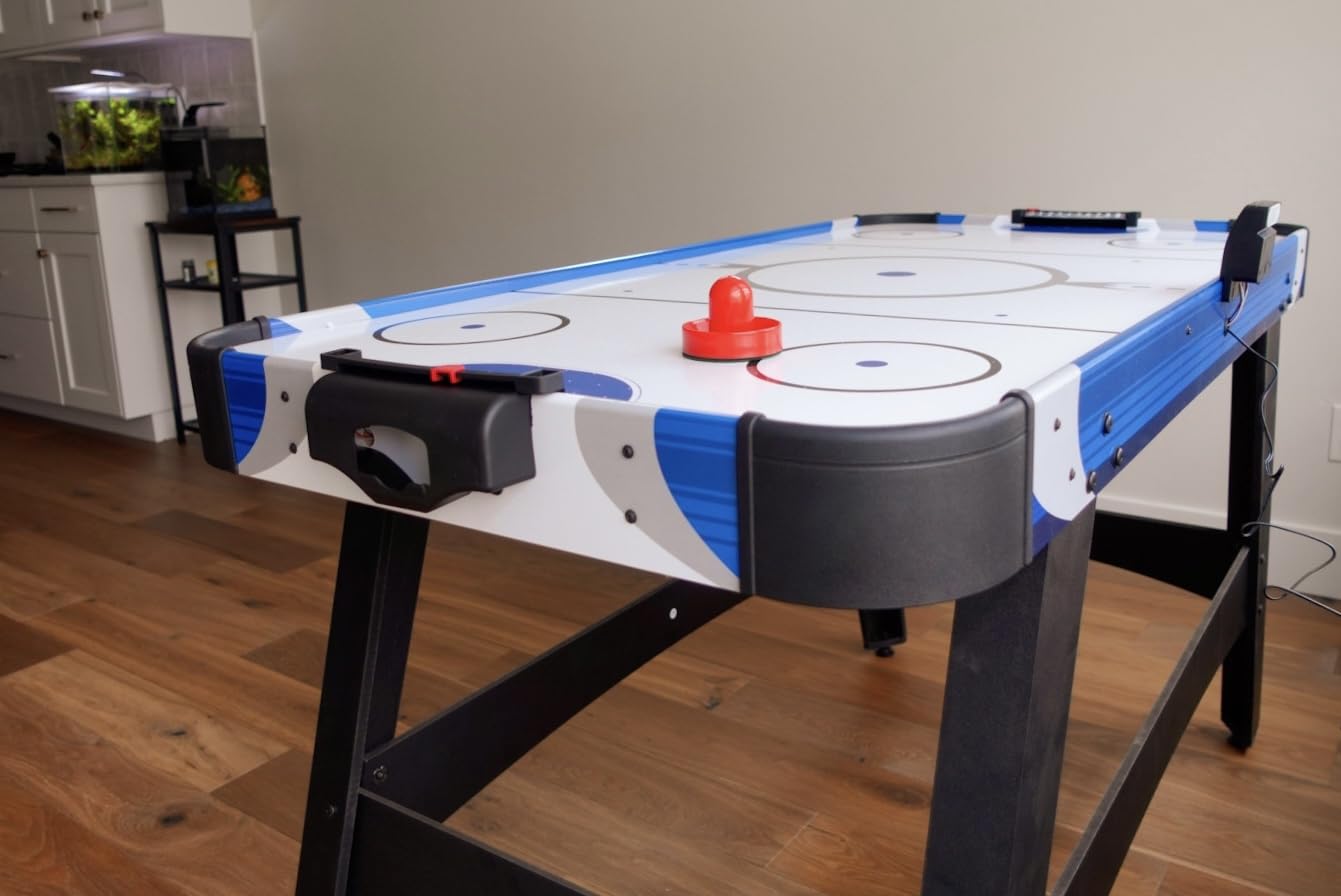 Best Choice Products 58in Mid-Size Arcade Style Air Hockey Table for Game Room, Home, Office w/ 2 Pucks, 2 Pushers, Digital LED Score Board, Powerful 12V Motor, Carrying Bag customer photo 2