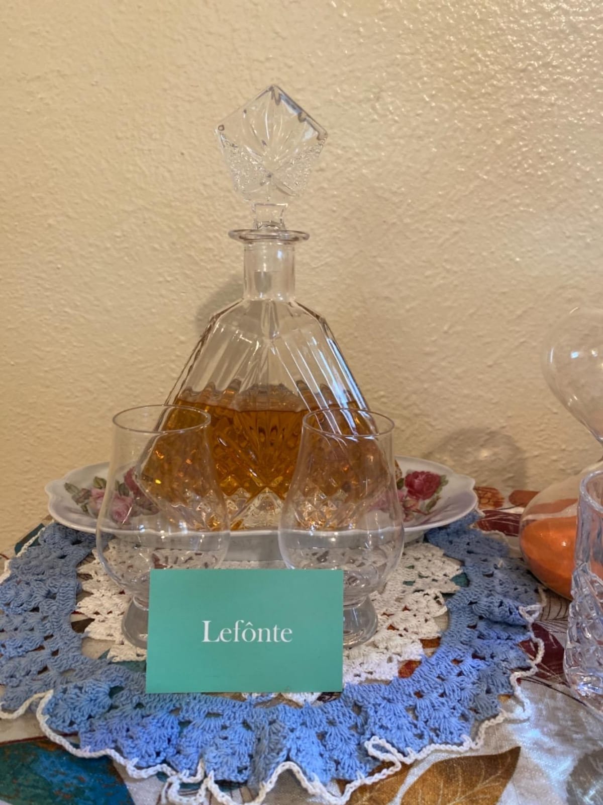 Whiskey Decanter Set with 2 Old Fashioned Whisky Glasses for Liquor Scotch Bourbon or Wine - Irish Cut Triangular Clear customer photo 2