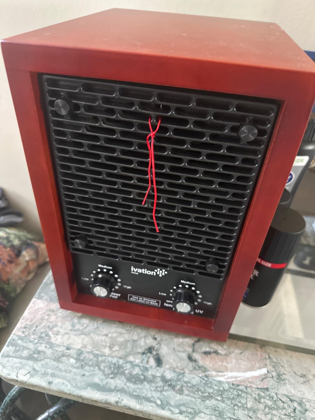 Ivation 5-in-1 HEPA Air Purifier, Ozone Generator, 3,700 Sq Ft, Cherry Wood customer photo 2