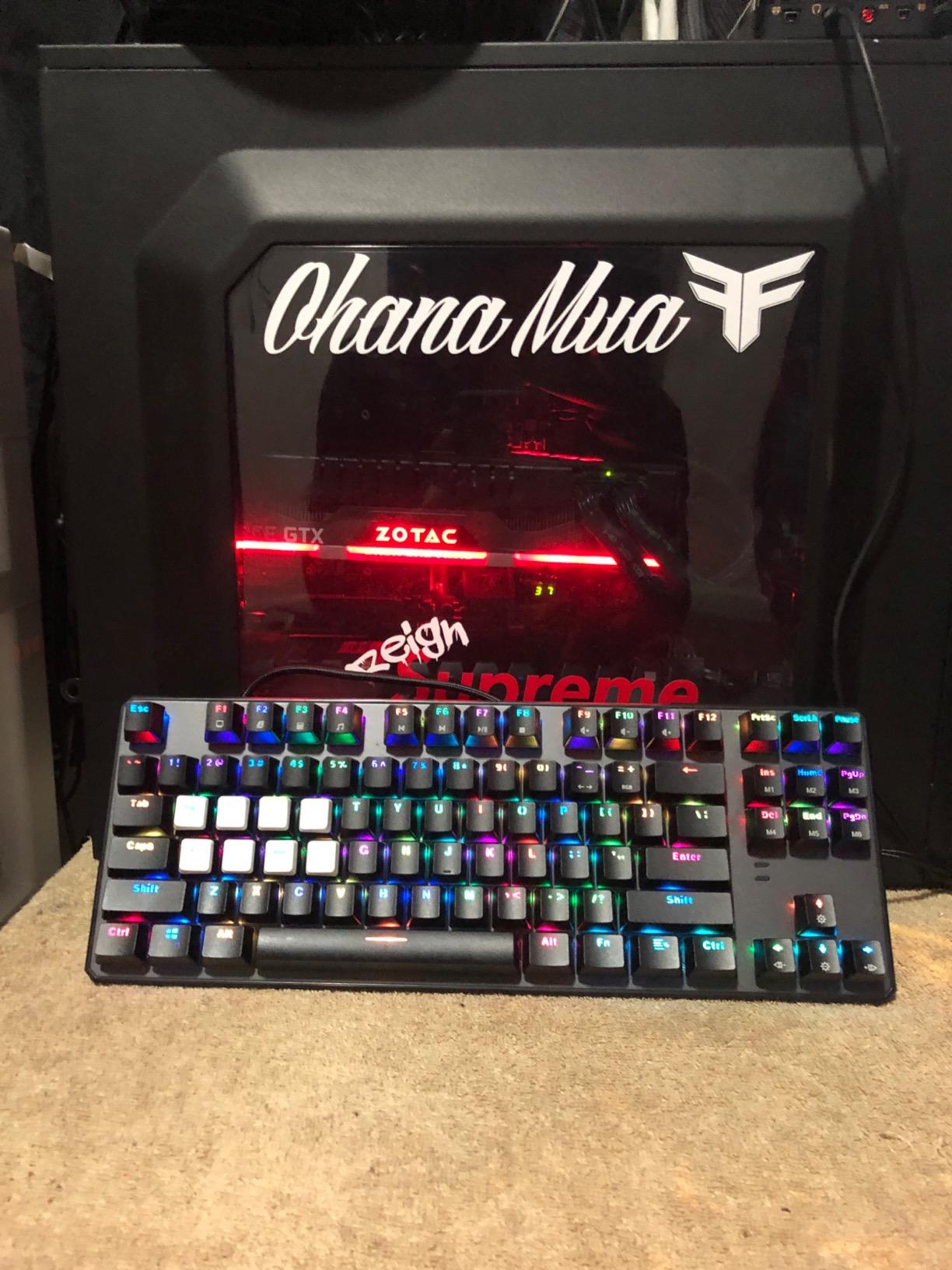 TECWARE Phantom 87 Key RGB Mechanical Gaming Keyboard | Outemu Red Switch | 16.8M Color LED Lighting | 18 Pre-Set | Low Latency | N-Key Rollover | Software Customizable Keys | Wired USB Connection customer photo 2