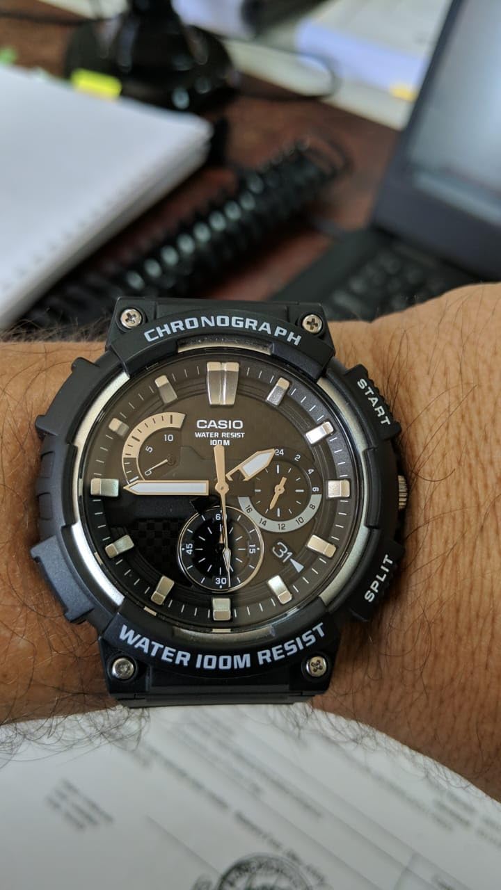 Casio MCW200H Series | Men’s Analog Watch |100M WR | Retrograde Chronograph | 1 Second Stopwatch | Date Display | Multi Dial | Resin Glass | Resin Case | Resin Band | 3 Year Batt customer photo 1
