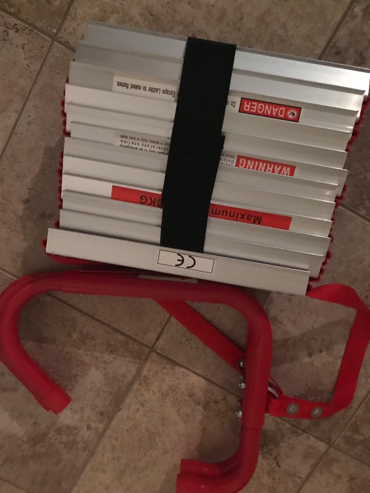 Portable Fire Ladder 2 Story Emergency Escape Ladder 15 Ft with Wide Steps V Center Support customer photo 2