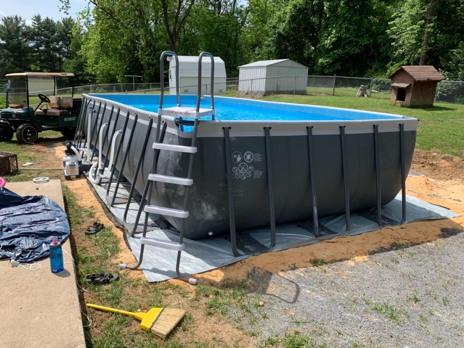 INTEX Ultra XTR 24ft x 12ft 52 in Above Ground Swimming Pool Set w/Pump | 26363EH - 2100 GPH Sand Filter Pump, Ladder, Pool Cover & Ground Cloth Included - Strong Galvanized Steel Frame customer photo 1