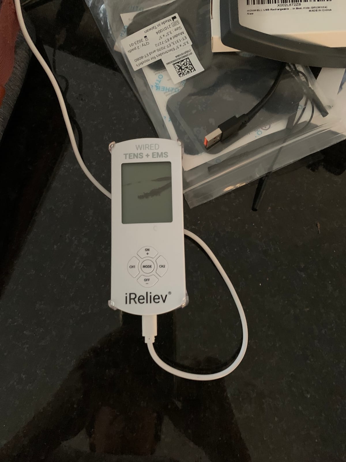 iReliev TENS Unit + EMS Muscle Stimulator with 14 Therapy Modes, Premium Pain Relief and Recovery System, Rechargeable, Large Back Lit Display, Large and Small Electrode Pads customer photo 2