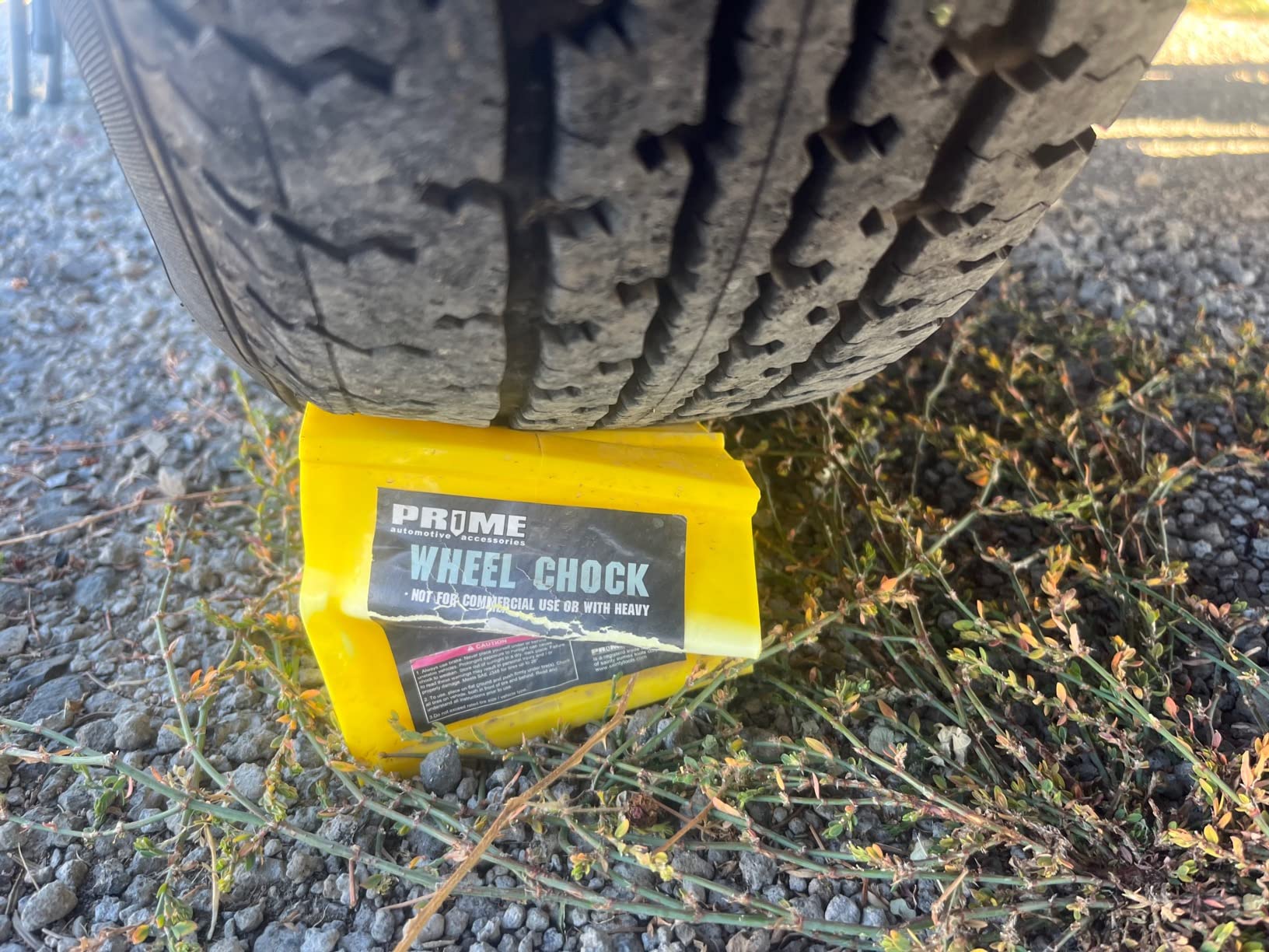 PR1ME Wheel Chocks with Non-Slip Base for RV & Trailer. 2 Pack Heavy Duty Wheel Chock with Bright Yellow. Lightweight Wheel Stoppers for Cars Camper Trucks RVs, Fit for Most Tyre Sizes customer photo 2