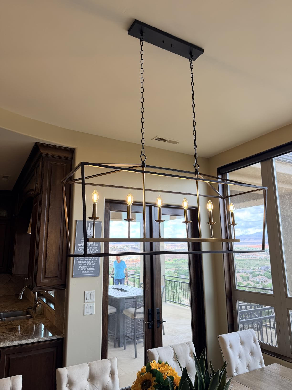 JONATHAN Y Pagoda 6-Light Pendant 49