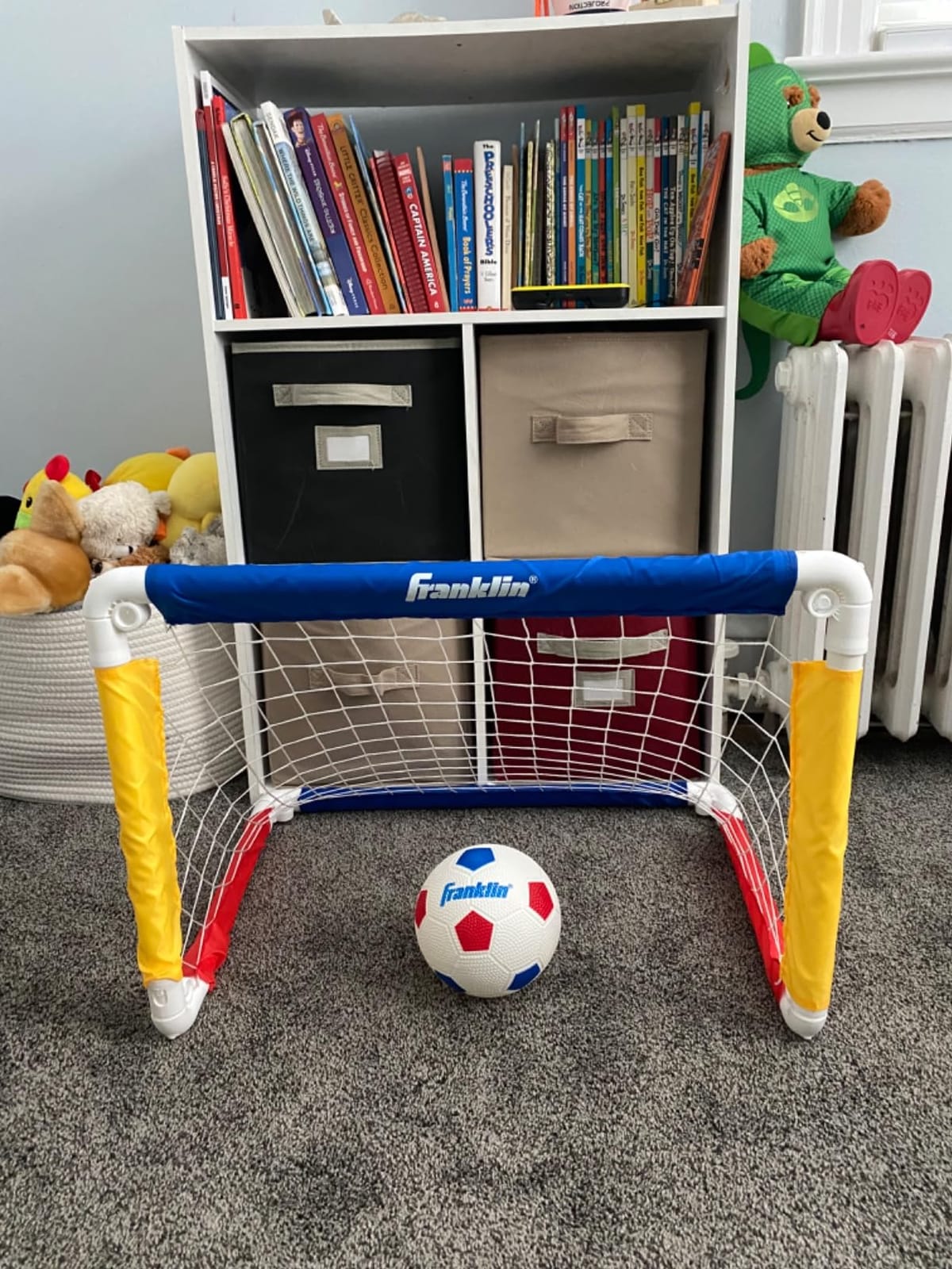 Franklin Sports Kids Soccer Goal with Ball & Pump - 24 X 16 customer photo 2