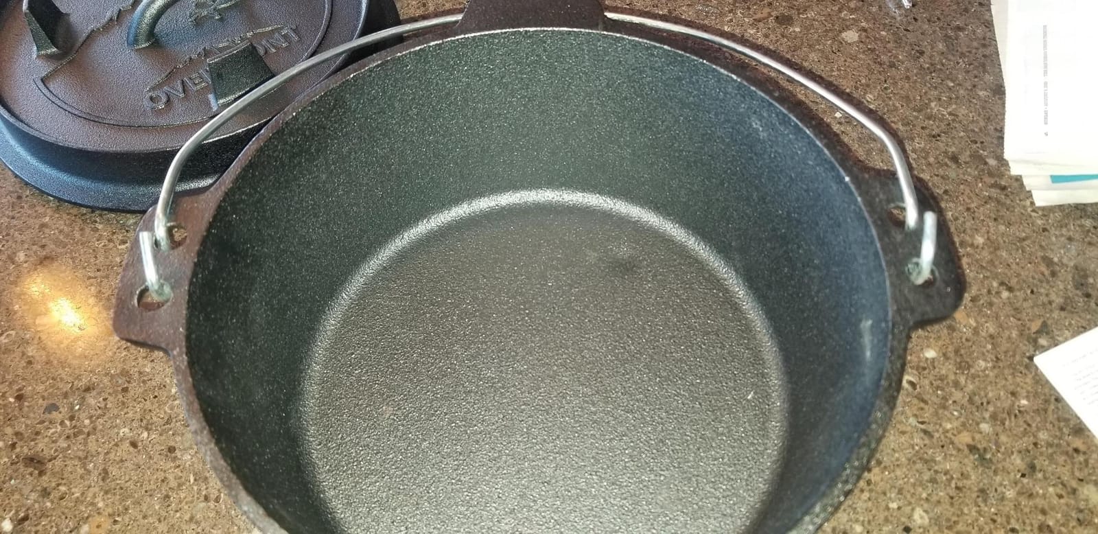 Overmont 6QT Cast Iron Dutch Oven - Pre-Seasoned Pot with Lid Lifter & Legs | Camping Dutch Oven with Cookbook customer photo 2