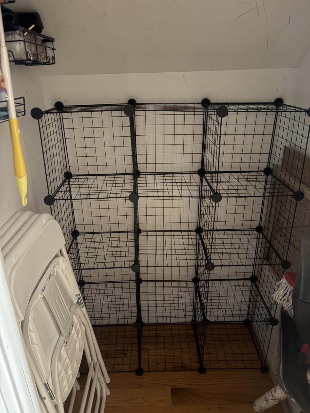 C&AHOME Wire Cube Storage, 12-Cube Storage Organizer Metal, C Grids, Black customer photo 1