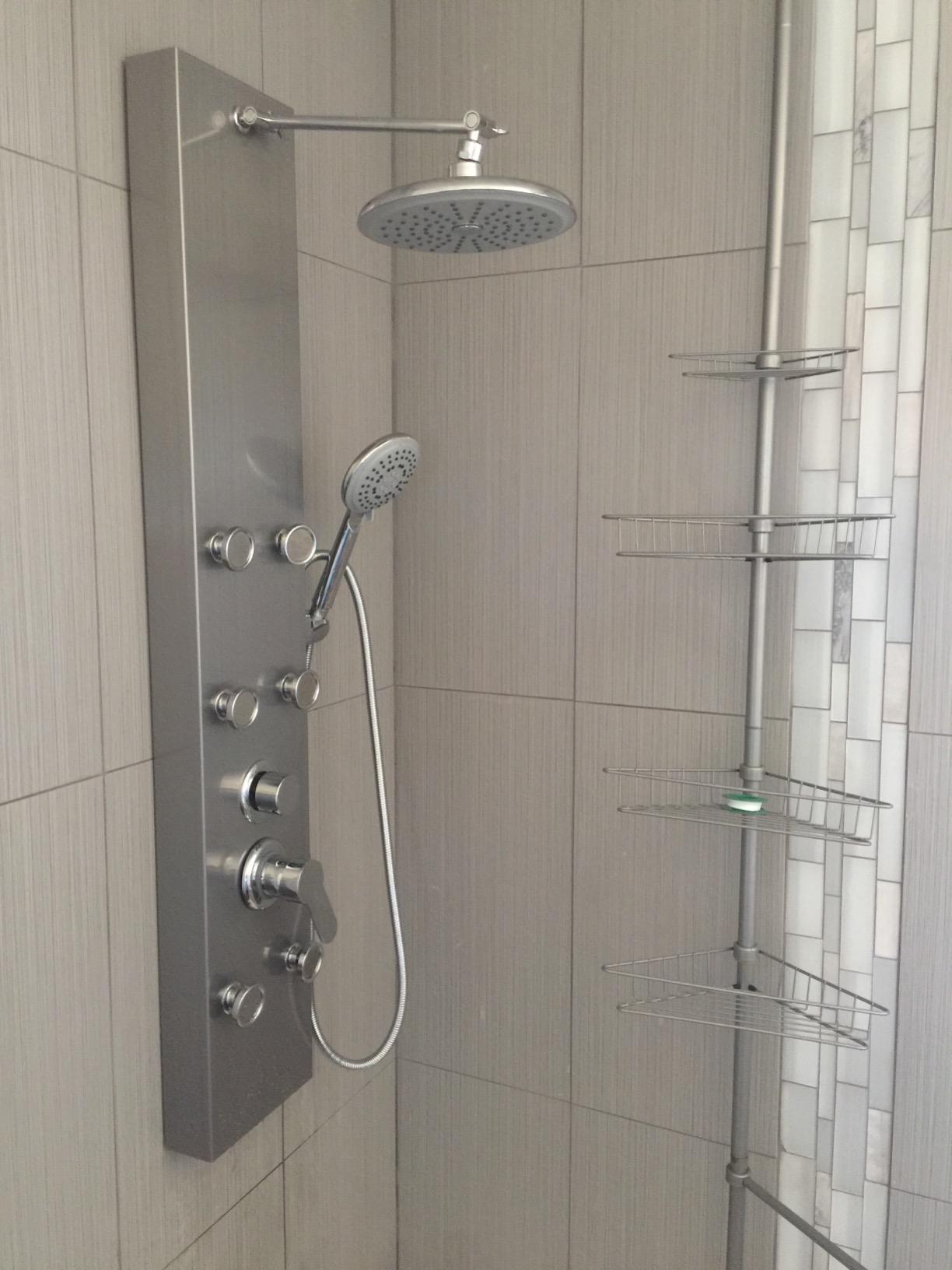 ROVOGO Shower Panel Tower System With Adjustable Shower Head, Brushed customer photo 2
