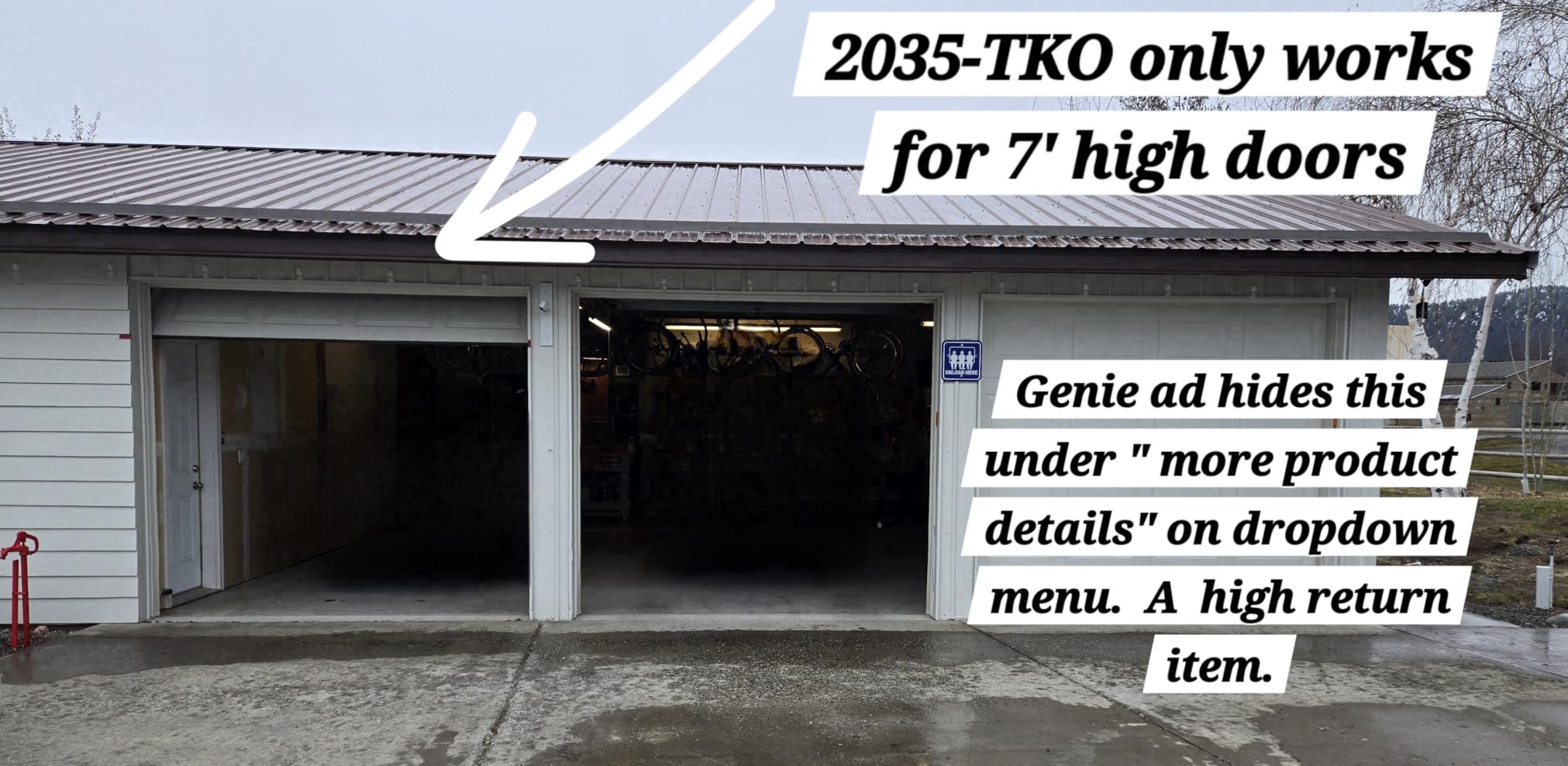 Genie Chain Drive 550 Garage Door Opener, Heavy Duty Chain Drive Opener, Model 2035-TKO | Heavy Duty Chain Drive, Durable Rail, 2 Remotes, Wireless Keypad, Wall Console, Safe-T-Beams, for Residential Garage Doors customer photo 1
