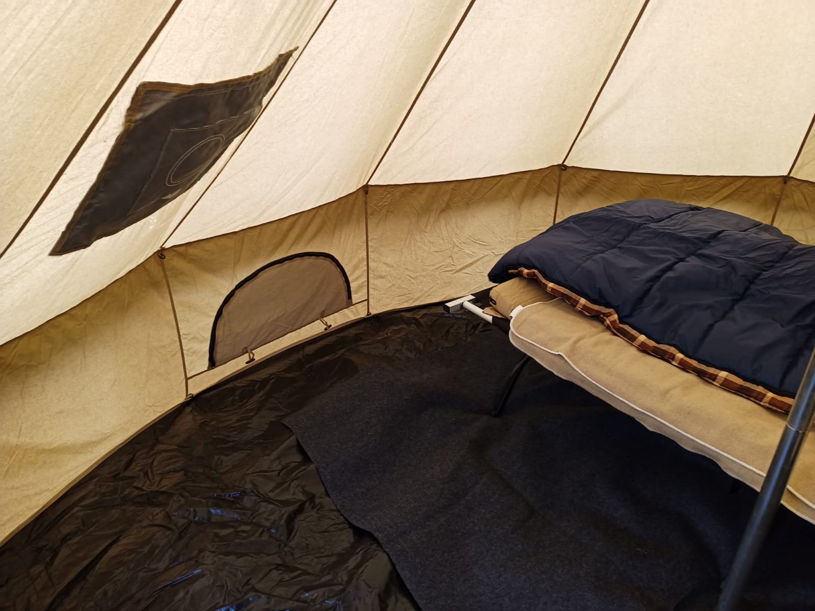 WHITEDUCK Regatta Canvas Bell Tent with Stove Jack - Water Repellent, Waterproof 4 Season Luxury Camping Yurt Tent customer photo 1