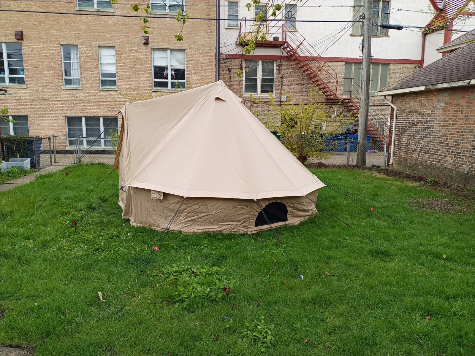 WHITEDUCK Regatta Canvas Bell Tent with Stove Jack - Water Repellent, Waterproof 4 Season Luxury Camping Yurt Tent customer photo 2