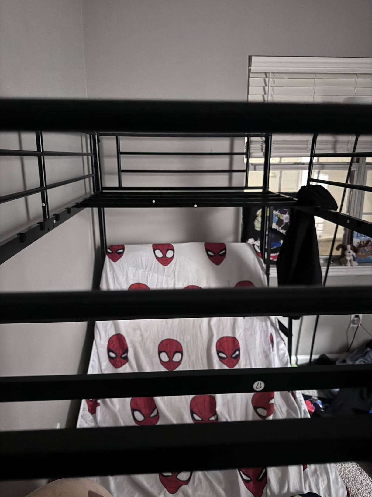 Bonnlo Bunk Bed Twin Over Twin for Kids/Teens/Adults Heavy Duty 2 Decker Bed with Flat Ladder and 13 inches High Guardrail, Metal Space Saver Bed with Stairs, Black customer photo 1
